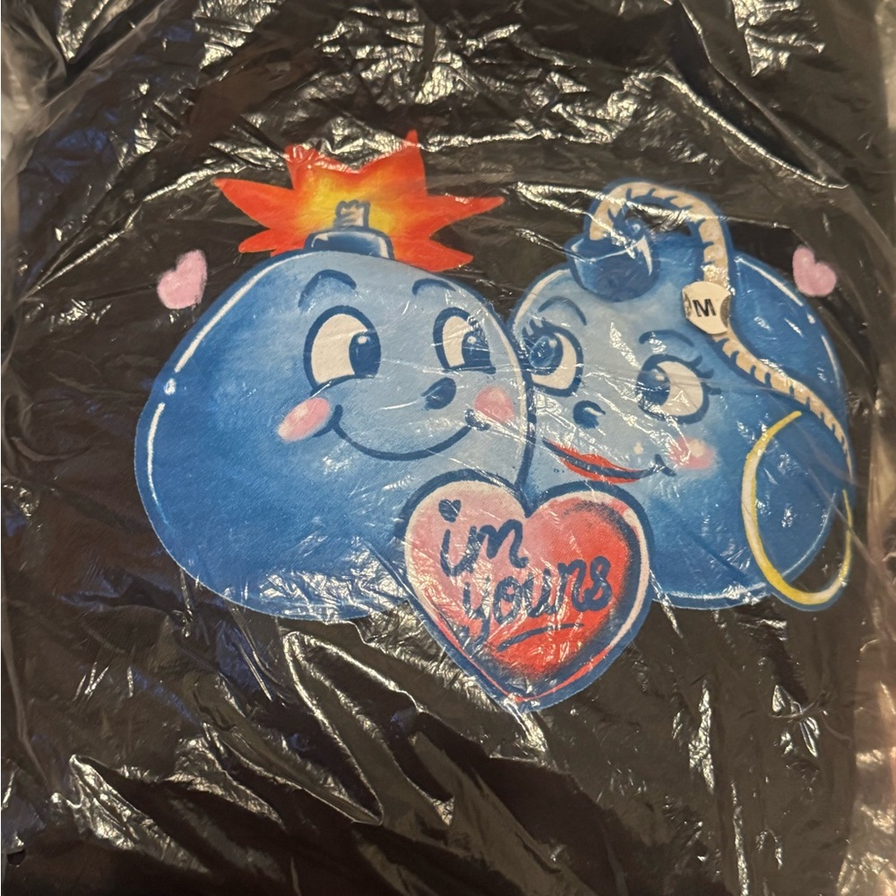 Black color Pullover sweater with Blue Cartoon Bombs